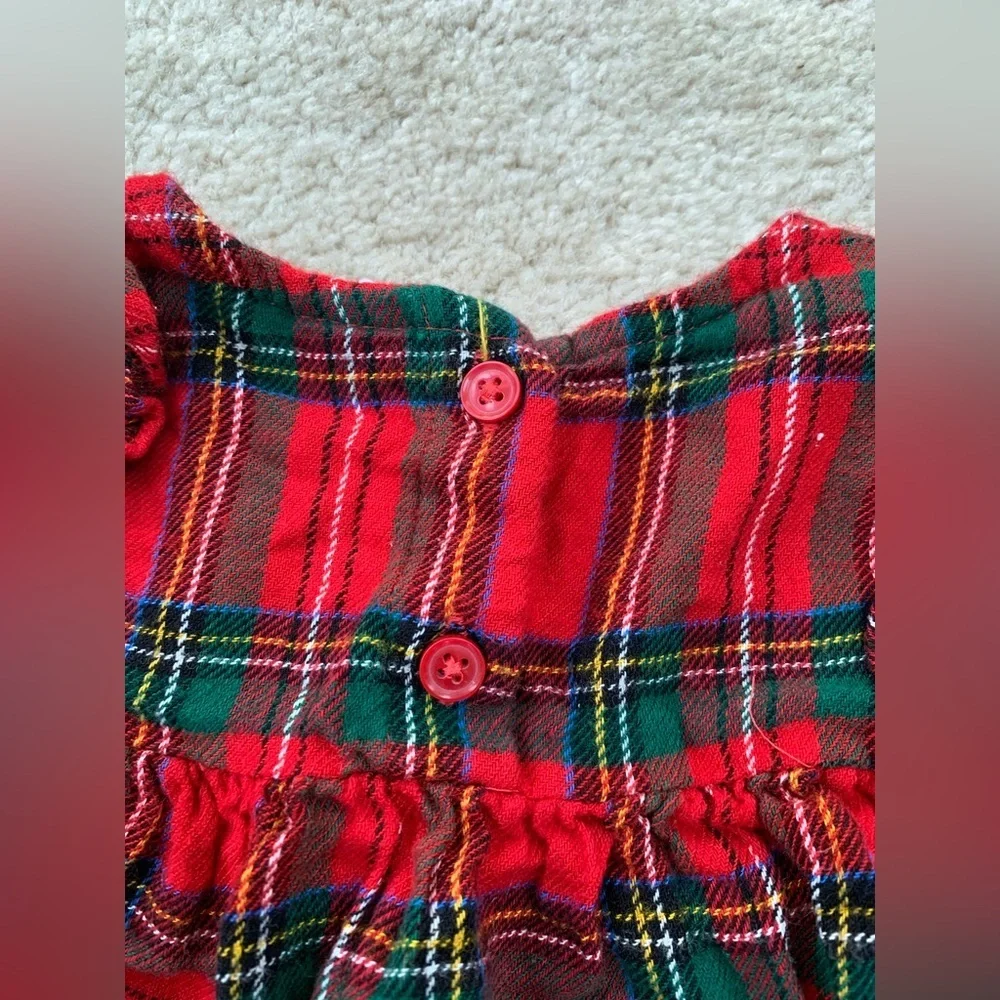 Old Navy Size 3-6 Months Holiday Plaid Ruffle Dress